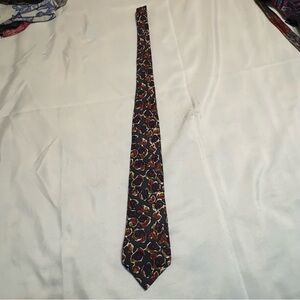 Vintage L’UOMO Italian Stylish Print Tie